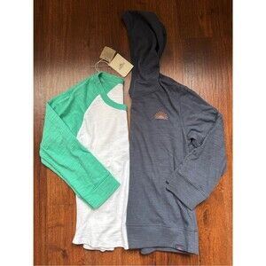 BUNDLE: NWT Faherty Boys Henley & Hoodie Sz 10 - 100% Organic Cotton